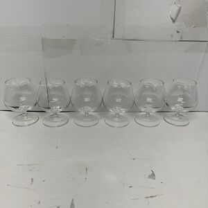 Set of 6 Clear Brandy Snifter Glasses Cognac Balloon Goblets Barware